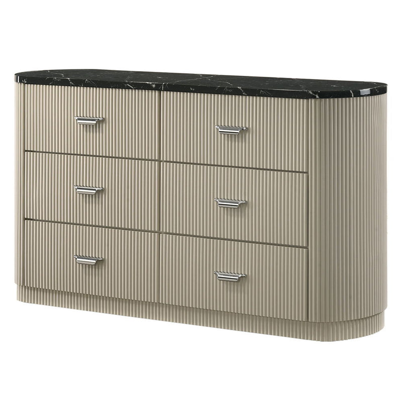Travonte - Dresser - Gray / Beige - R&R Furniture Gallery (Fountain Valley, CA)