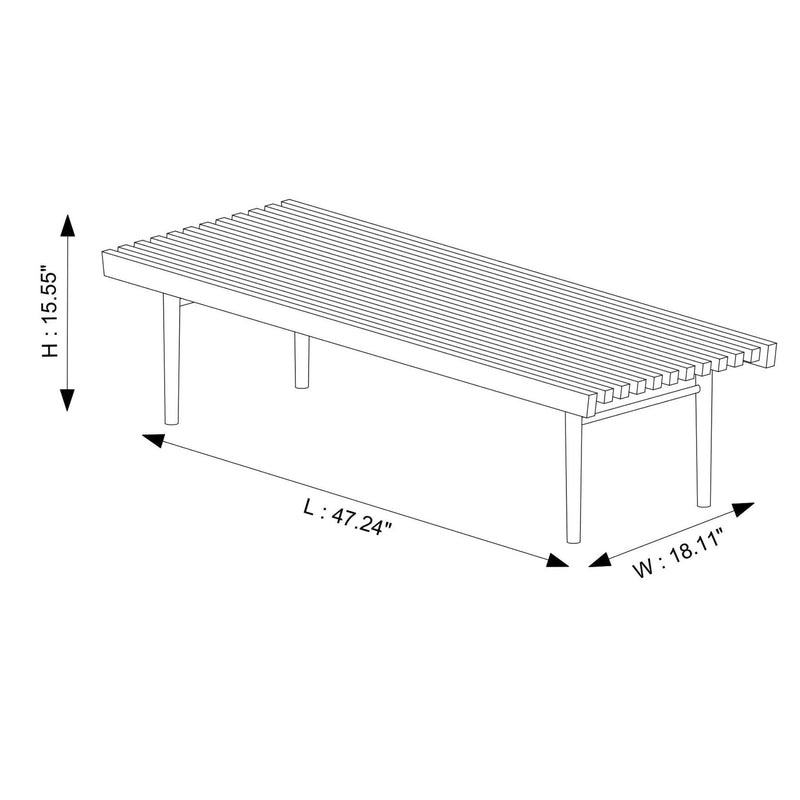 Mia - Bench - Dark Brown - R&R Furniture Gallery (Fountain Valley, CA)