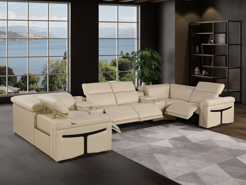 1126 - 8-Piece U-Shaped Sectional Sofa In With 4 Power Recliners & Power Headrest