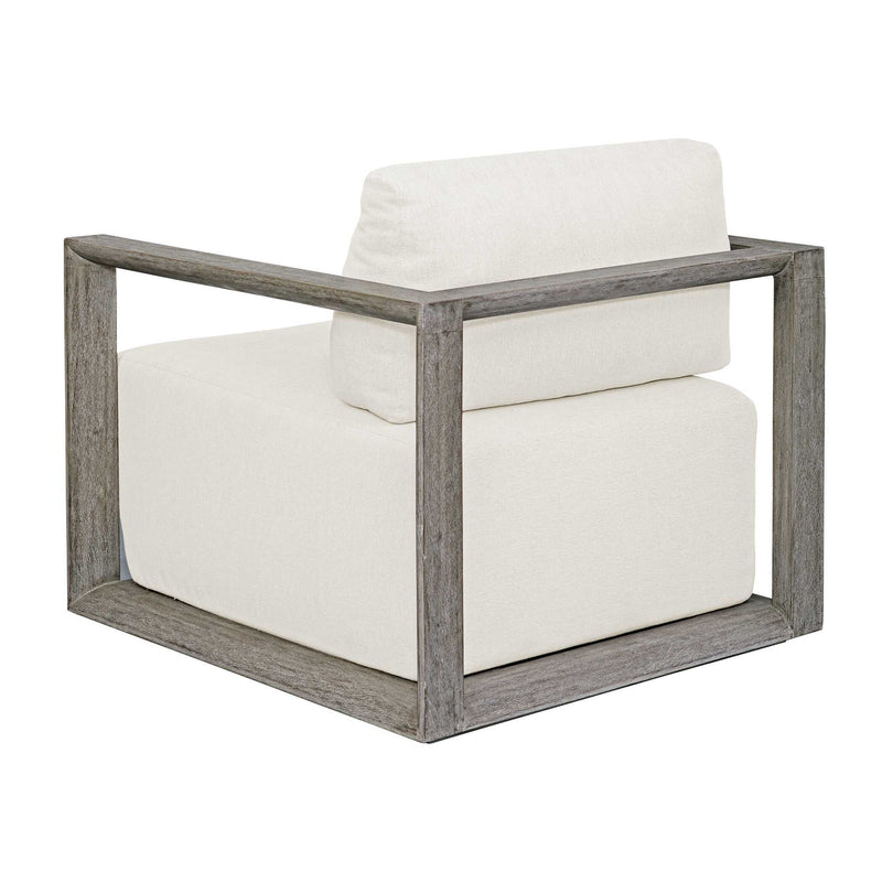 Remsen - Outdoor Lounge Chair - Dark Gray / White