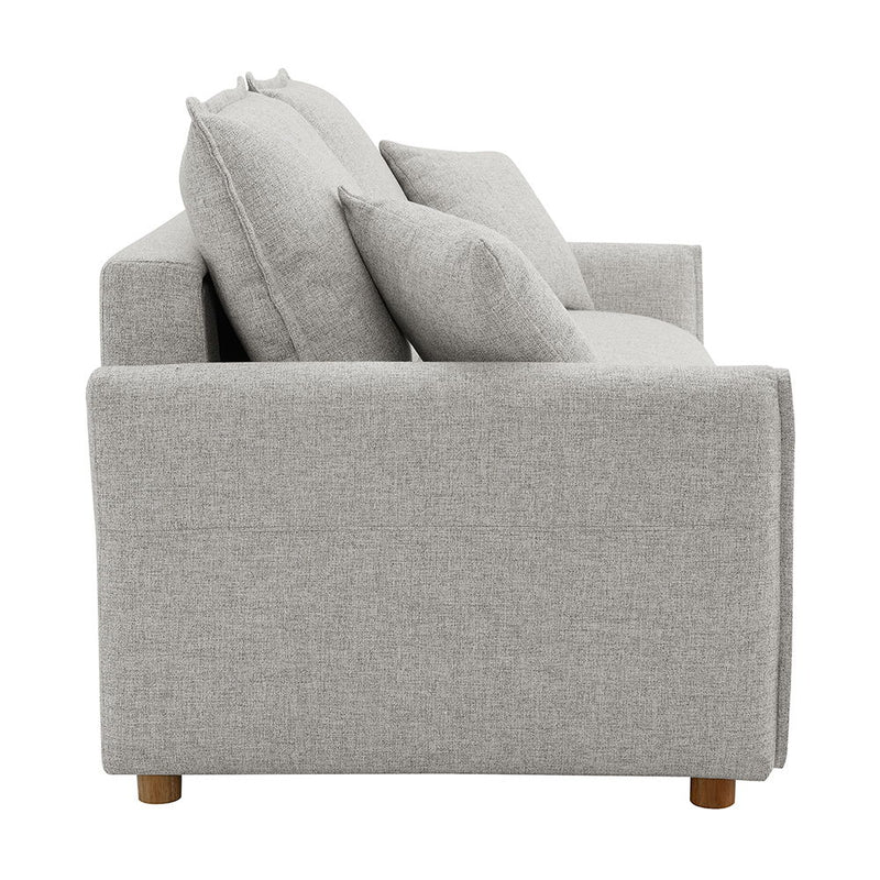 Oran - Sofa With Sleeper - Gray Chenille - R&R Furniture Gallery (Fountain Valley, CA)
