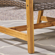 Outdoor 3 Seater Sofa With Rattan Cover - Gray - R&R Furniture Gallery (Fountain Valley, CA)