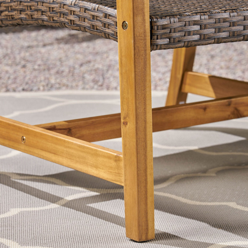Outdoor 3 Seater Sofa With Rattan Cover - Gray - R&R Furniture Gallery (Fountain Valley, CA)