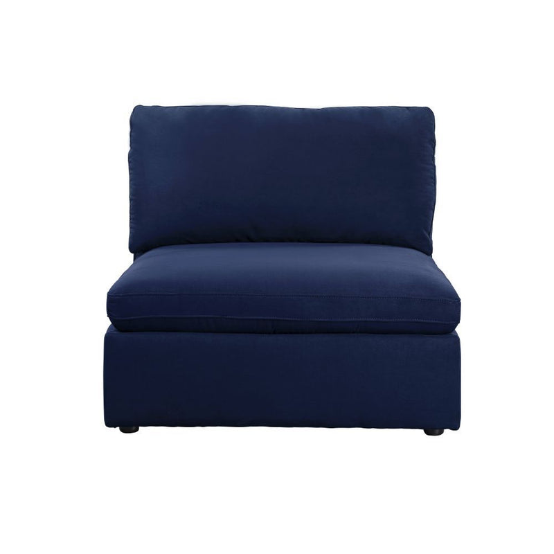 Crosby - Modular Armless Chair - Blue Fabric - R&R Furniture Gallery (Fountain Valley, CA)