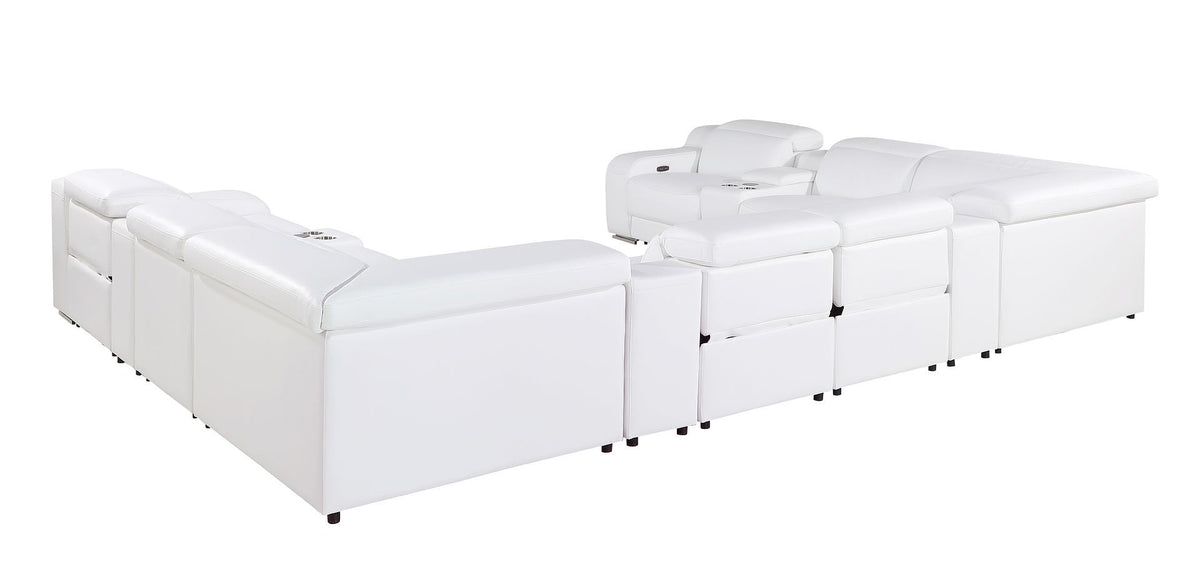 1116 - 12-Piece U-Shaped Sectional Sofa In With 4 Power Recliners & Power Headrests