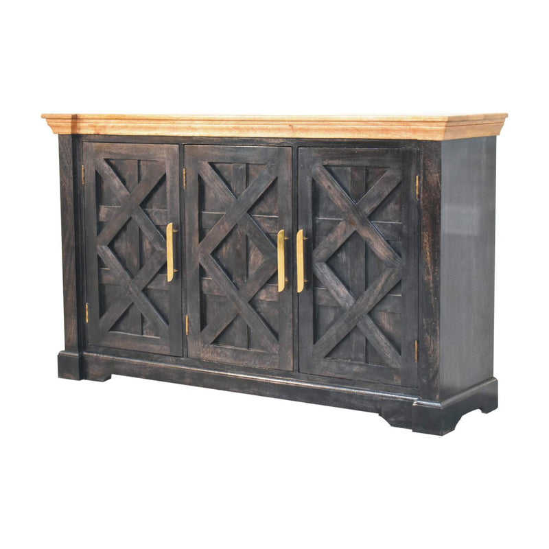 Regal - Rustic Sideboard - Black - R&R Furniture Gallery (Fountain Valley, CA)