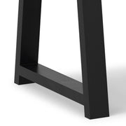 Simpli-Home Whitley dining table with wooden finish, rectangular shape, sturdy legs, suited for modern dining rooms.