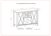 Ela - Sideboard With Wine Storage - Smoky Brown - R&R Furniture Gallery (Fountain Valley, CA)