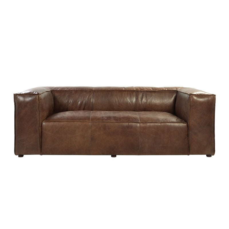 Brancaster - Sofa - Retro Brown Top Grain Leather - R&R Furniture Gallery (Fountain Valley, CA)