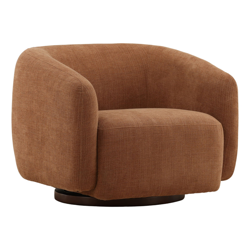 Fawn - Swivel Chair - Rust And Walnut