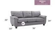 Comfortable stationary sofa by Glory Furniture with plush cushions and modern design, ideal for living room seating.