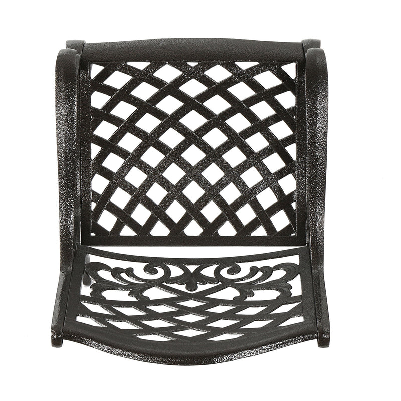 Luminea - Outdoor Aluminum Dining Chair With Scroll Design, Lattice Pattern And Cabriole Legs - Bronze - R&R Furniture Gallery (Fountain Valley, CA)
