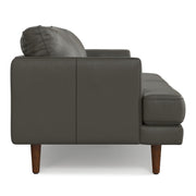 Livingston upholstered stationary sofa by Simpli-Home with plush fabric and cushioned seat and back for comfortable seating.