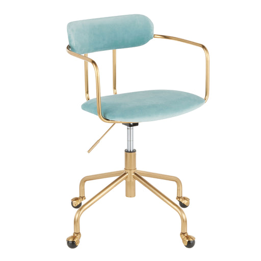 Lumi Source Demi contemporary office desk chair with black upholstery and sleek modern design, ideal for modern workspaces.