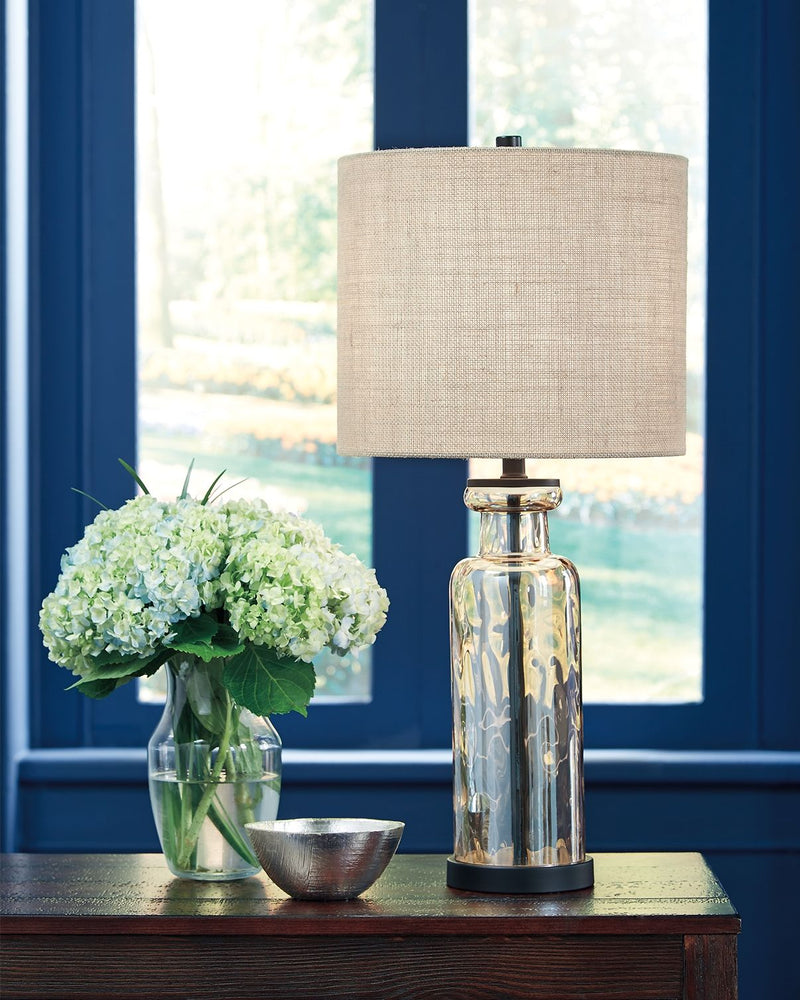 Laurentia - Glass Table Lamp  - Champagne - R&R Furniture Gallery (Fountain Valley, CA)