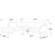 Benson - Sectional Sofa With Chaise - R&R Furniture Gallery (Fountain Valley, CA)
