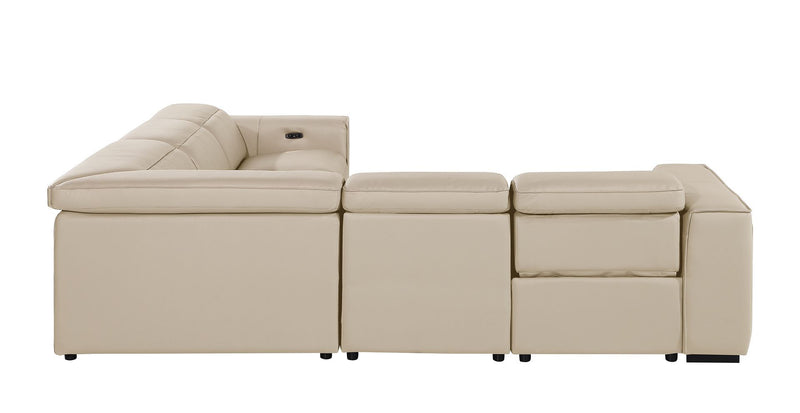 1224 - 5-Piece L-Shaped Sectional Sofa In With 3 Power Recliners & Power Headrests