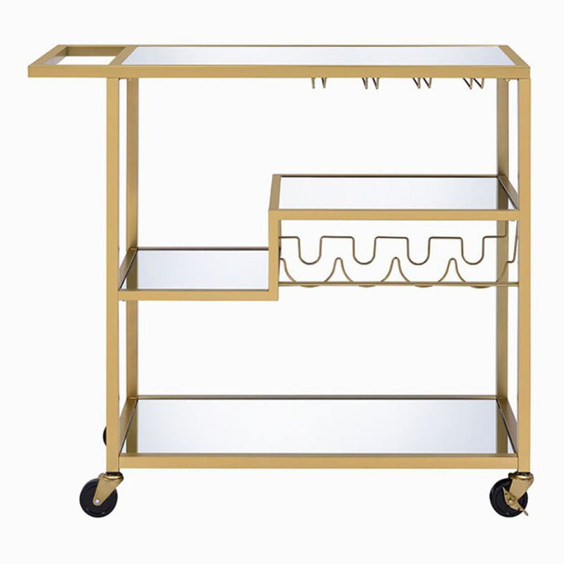 Adamsen - Serving Cart - Mirrored & Champagne - R&R Furniture Gallery (Fountain Valley, CA)