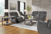 Reclining sofa and loveseat set from Signature Design by Ashley, plush fabric with comfortable, modern living room style.