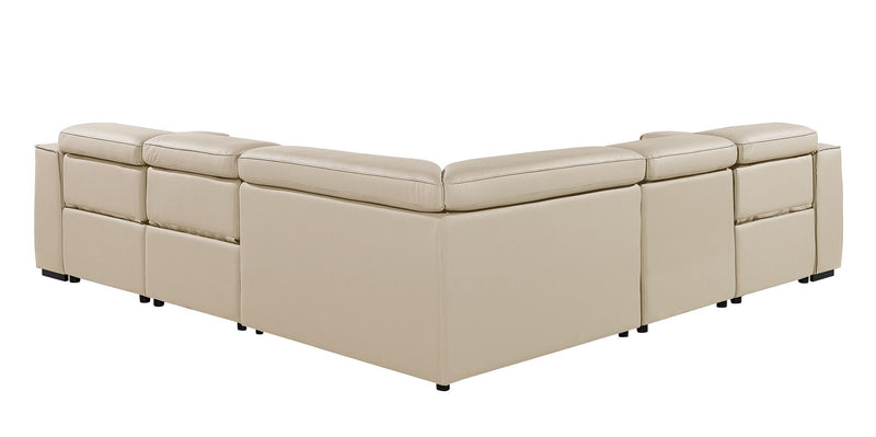 1224 - 5-Piece L-Shaped Sectional Sofa In With 3 Power Recliners & Power Headrests