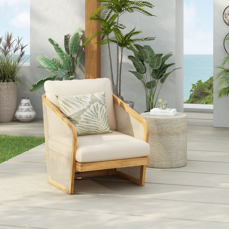 Royal - Wood Textilene Club Chair - R&R Furniture Gallery (Fountain Valley, CA)