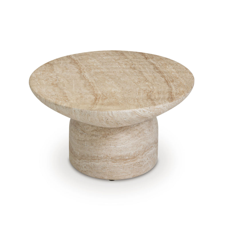 Sonia - Indoor / Outdoor Concrete Coffee Table - Faux Travertine - R&R Furniture Gallery (Fountain Valley, CA)