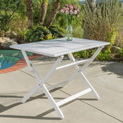 Blissique - Outdoor Foldable Wood Dining Table With Slat Design - R&R Furniture Gallery (Fountain Valley, CA)