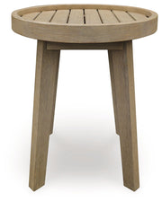 Marina Sun - Round End Table - Beige - R&R Furniture Gallery (Fountain Valley, CA)