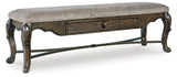 Maylee - Upholstered Storage Bench - Dark Brown - R&R Furniture Gallery (Fountain Valley, CA)