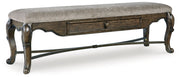 Maylee - Upholstered Storage Bench - Dark Brown - R&R Furniture Gallery (Fountain Valley, CA)