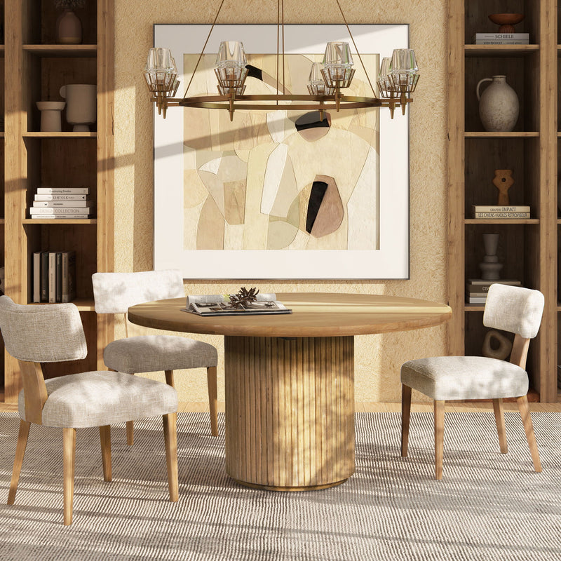 Louise - Split Back Upholstered Dining Side Chair (Set of 2) - Travertine Beige - R&R Furniture Gallery (Fountain Valley, CA)