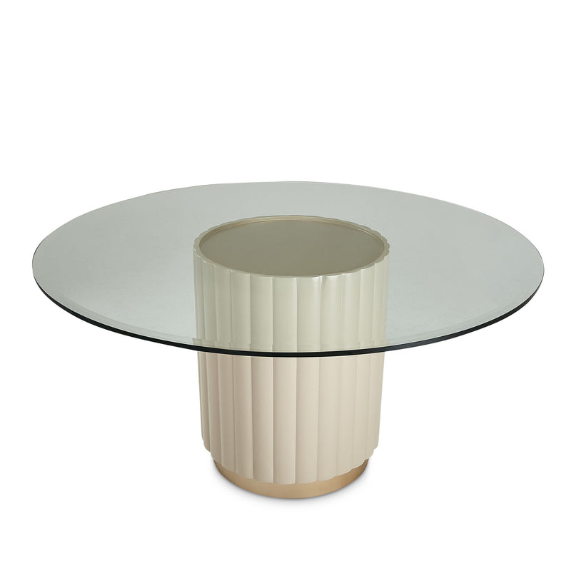 Malibu Crest - Round Dining Table - Chardonnay - R&R Furniture Gallery (Fountain Valley, CA)