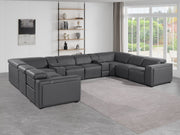 1224 - 10-Piece U-Shaped Sectional Sofa In With 4 Power Recliners & Power Headrests - R&R Furniture Gallery (Fountain Valley, CA)