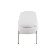 Lumi Source Chloe contemporary glam storage bench with plush cushioning and sleek design, ideal for living room or entryway decor.