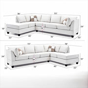 Glory Furniture Malone Comfort Stationary Sectional sofa with plush cushions and modern design in a living room setting.