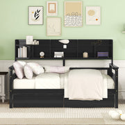 Daybed, Slat Support, With Bedside Shelves And 2 Drawers - R&R Furniture Gallery (Fountain Valley, CA)