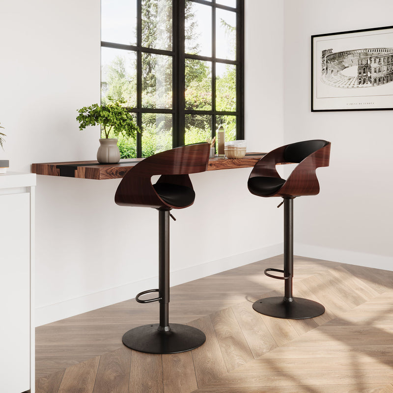 Archer - Adjustable Swivel Bar Stool - Black - R&R Furniture Gallery (Fountain Valley, CA)