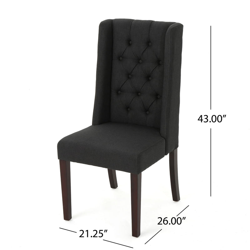 Sophisticated Tufted Dining Chair With High Back Design - R&R Furniture Gallery (Fountain Valley, CA)