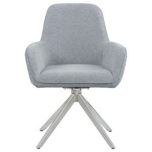 Flare - Arm Side Dining Chair With Tufting - Gray