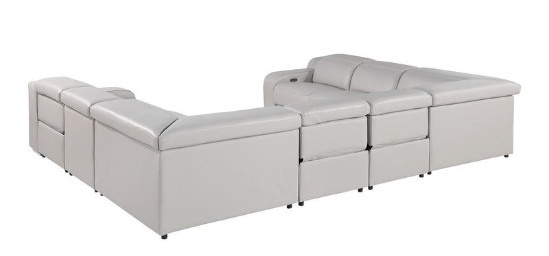 1116 - 8-Piece U-Shaped Sectional Sofa In With 4 Power Recliners & Power Headrests