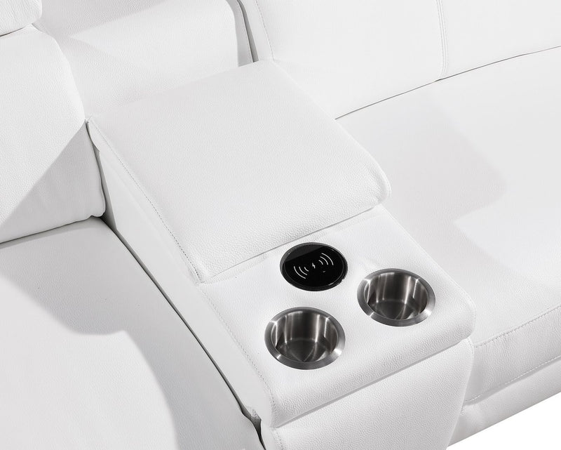 1246 - Modular Power Triple Reclining Sofa, Console Loveseat, And Chair Set With Power Headrests