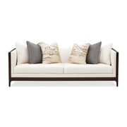 Belmont Place - Sofa - Cream / Espresso - R&R Furniture Gallery (Fountain Valley, CA)