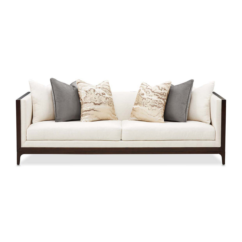 Belmont Place - Sofa - Cream / Espresso - R&R Furniture Gallery (Fountain Valley, CA)