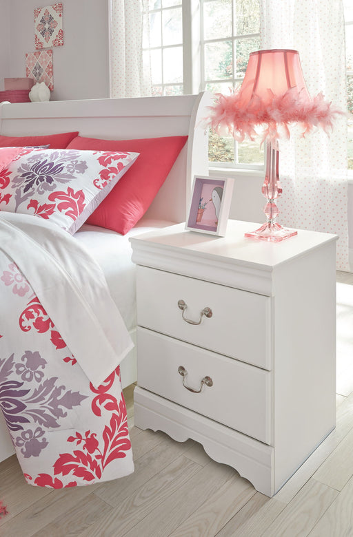 Anarasia - Two Drawer Night Stand - White - R&R Furniture Gallery (Fountain Valley, CA)