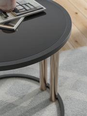 Hannerly - Occasional Table Set (Set of 3) - Black / Gold Finish - R&R Furniture Gallery (Fountain Valley, CA)