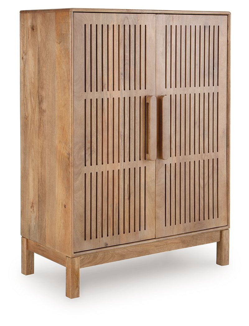 Pellamour - Bar Cabinet - Natural Brown - R&R Furniture Gallery (Fountain Valley, CA)