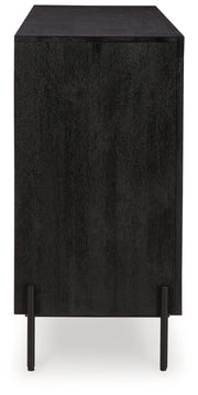 Vallisburg - Accent Cabinet - Black / Natural - R&R Furniture Gallery (Fountain Valley, CA)