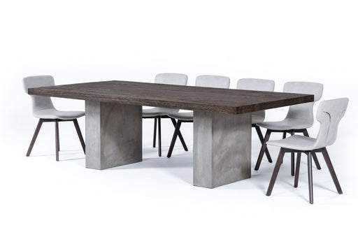 Renzo Modern Oak & Concrete 94" Dining Table — view 2