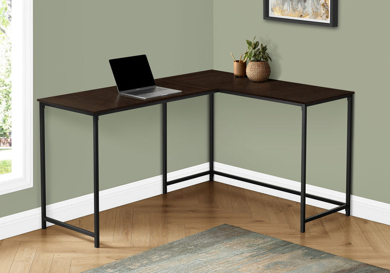 Computer Desk, Home Office, Corner, L Shape, Laptop, Marble Look Contemporary & Modern - R&R Furniture Gallery (Fountain Valley, CA)