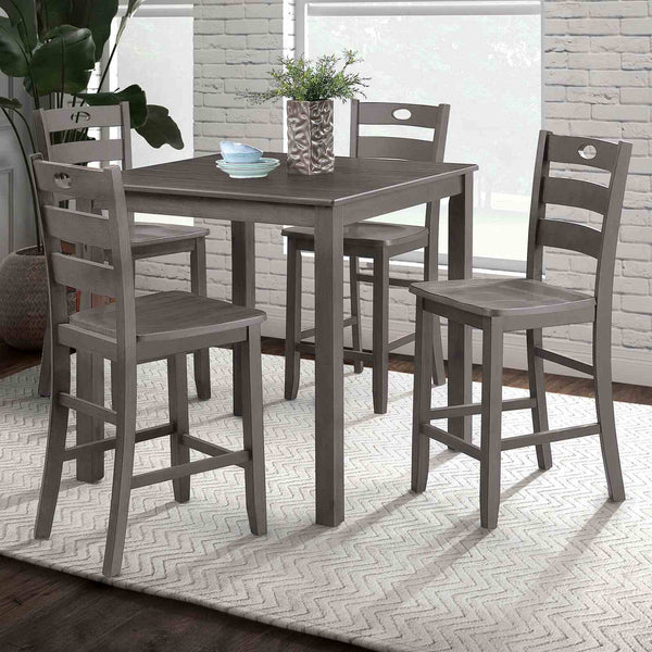 Lubbock - 5 Pc. Counter Ht. Table Set, Gray